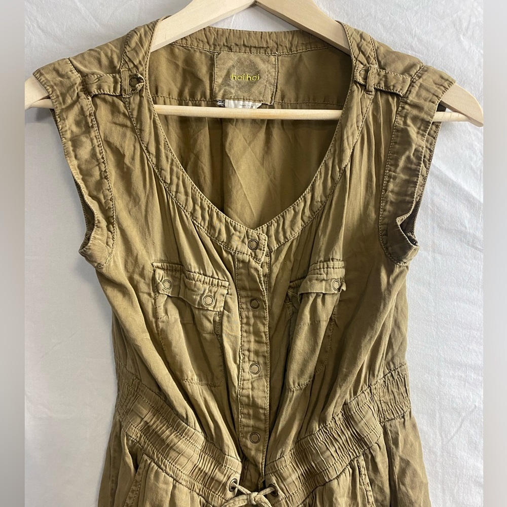 Hei hei army green shirt dress